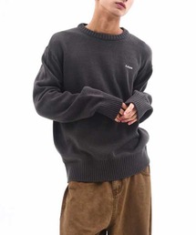 A'GEM/9 × .kom 『AMESWORLDWIDE/アメスワールドワイド』 BASIC SMALL LOGO KNIT/ベーシック スモールロゴ ニット