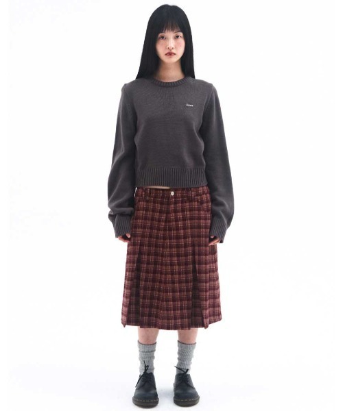 AMESWORLDWIDE(アメスワールドワイド)の「A'GEM/9 × .kom 『AMESWORLDWIDE/アメスワールドワイド』 BASIC SMALL LOGO KNIT/ベーシック スモールロゴ ニット(ニット/セーター・レディース・チャコールグレー/ブラウン/ピンク/レッド・M/S)」の11枚目の写真