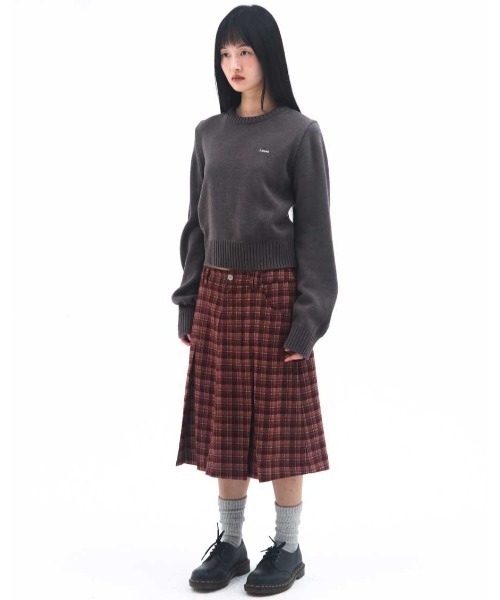 AMESWORLDWIDE(アメスワールドワイド)の「A'GEM/9 × .kom 『AMESWORLDWIDE/アメスワールドワイド』 BASIC SMALL LOGO KNIT/ベーシック スモールロゴ ニット(ニット/セーター・レディース・チャコールグレー/ブラウン/ピンク/レッド・M/S)」の12枚目の写真