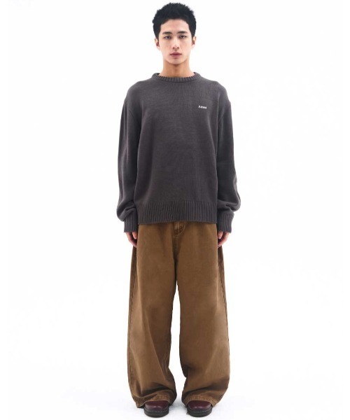 AMESWORLDWIDE(アメスワールドワイド)の「A'GEM/9 × .kom 『AMESWORLDWIDE/アメスワールドワイド』 BASIC SMALL LOGO KNIT/ベーシック スモールロゴ ニット(ニット/セーター・レディース・チャコールグレー/ブラウン/ピンク/レッド・M/S)」の14枚目の写真