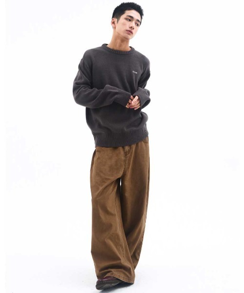 AMESWORLDWIDE(アメスワールドワイド)の「A'GEM/9 × .kom 『AMESWORLDWIDE/アメスワールドワイド』 BASIC SMALL LOGO KNIT/ベーシック スモールロゴ ニット(ニット/セーター・レディース・チャコールグレー/ブラウン/ピンク/レッド・M/S)」の16枚目の写真