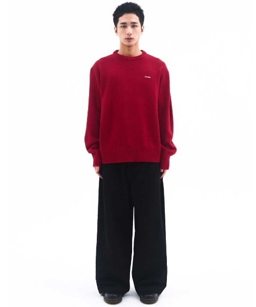 AMESWORLDWIDE(アメスワールドワイド)の「A'GEM/9 × .kom 『AMESWORLDWIDE/アメスワールドワイド』 BASIC SMALL LOGO KNIT/ベーシック スモールロゴ ニット(ニット/セーター・レディース・チャコールグレー/ブラウン/ピンク/レッド・M/S)」の8枚目の写真