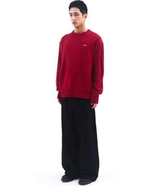 AMESWORLDWIDE(アメスワールドワイド)の「A'GEM/9 × .kom 『AMESWORLDWIDE/アメスワールドワイド』 BASIC SMALL LOGO KNIT/ベーシック スモールロゴ ニット(ニット/セーター・レディース・チャコールグレー/ブラウン/ピンク/レッド・M/S)」の9枚目の写真