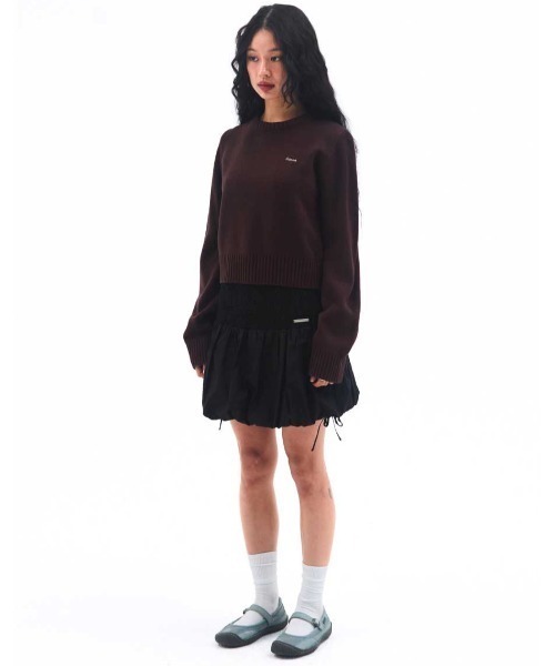 AMESWORLDWIDE(アメスワールドワイド)の「A'GEM/9 × .kom 『AMESWORLDWIDE/アメスワールドワイド』 BASIC SMALL LOGO KNIT/ベーシック スモールロゴ ニット(ニット/セーター・レディース・チャコールグレー/ブラウン/ピンク/レッド・M/S)」の18枚目の写真