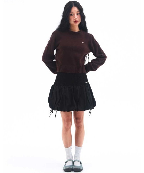 AMESWORLDWIDE(アメスワールドワイド)の「A'GEM/9 × .kom 『AMESWORLDWIDE/アメスワールドワイド』 BASIC SMALL LOGO KNIT/ベーシック スモールロゴ ニット(ニット/セーター・レディース・チャコールグレー/ブラウン/ピンク/レッド・M/S)」の19枚目の写真