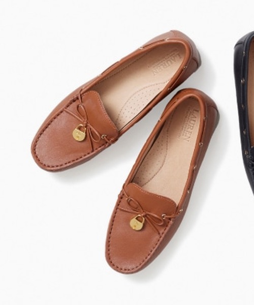 LAUREN RALPH LAUREN(ローレン ラルフ ローレン)の「ローレン ラルフ ローレン WYLIE FLATS ウィリー フラット フラットシューズ(スリッポン・レディース・ブラック/ダークブラウン/タン・60/65/70/75/55)」の3枚目の写真