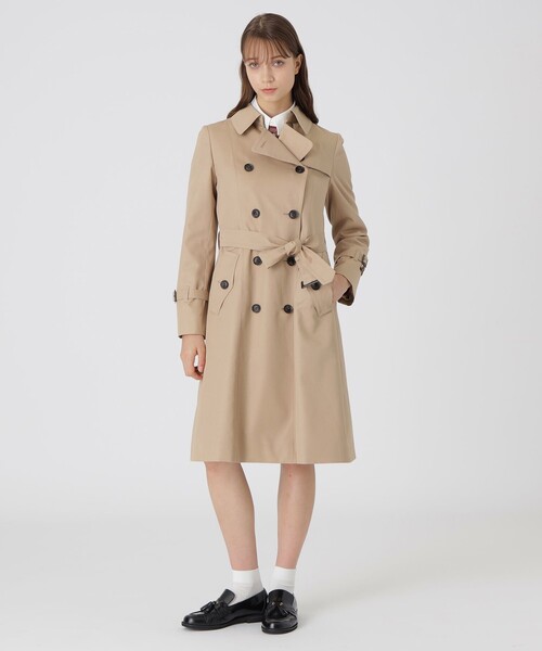 BLUE LABEL CRESTBRIDGE（ブルーレーベルクレストブリッジ）の「ライトギャバジントレンチコート（トレンチコート・レディース・ベージュ・40/38/36）」の2枚目の写真