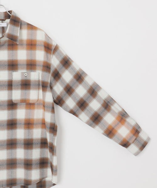 B.C STOCK（ベーセーストック）の「オンブレチェック ダメージシャツ（シャツ/ブラウス・メンズ・ブラック/ブラウン/ブルー系その他・MEDIUM/LARGE）」の18枚目の写真