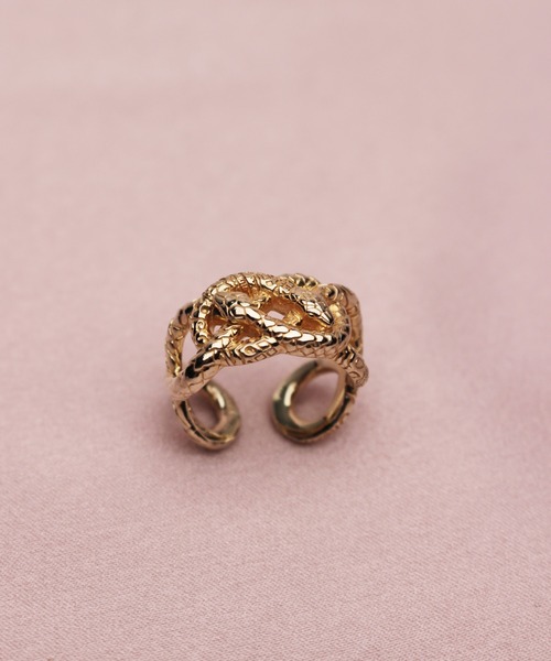 KONRON/コンロン」Ring : Hanahebi w/gold coating 蛇 リング（リング
