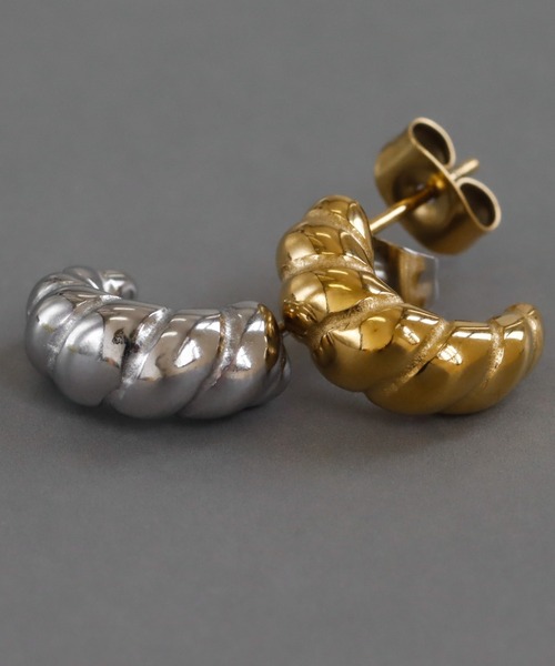 abaskdesign(アバスクデザイン)の「金属アレルギー対応 ぷっくりラウンドピアス(ピアス(両耳用)・レディース・シルバー/ゴールド・FREE)」の14枚目の写真