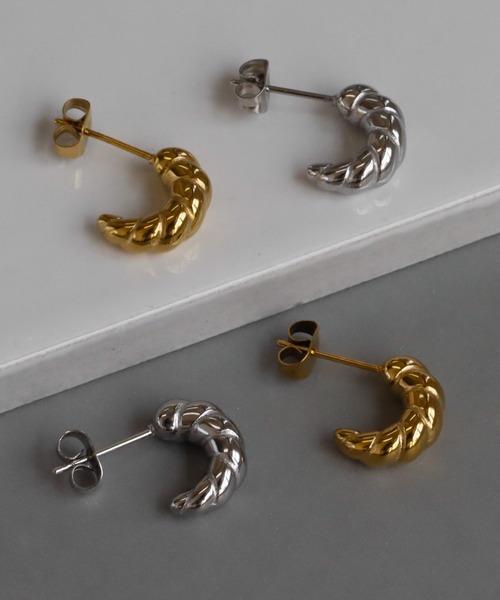 abaskdesign(アバスクデザイン)の「金属アレルギー対応 ぷっくりラウンドピアス(ピアス(両耳用)・レディース・シルバー/ゴールド・FREE)」の16枚目の写真