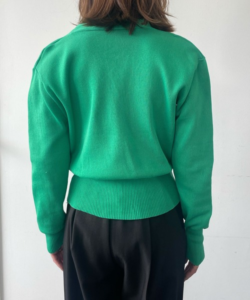 Ampirula(アンピルーラ)の「ニットカーディガン 長袖 トップス 花柄ニット 秋 秋冬 レディース 冬(カーディガン/ボレロ・レディース・ブラック/グリーン/グレー・FREE)」の11枚目の写真