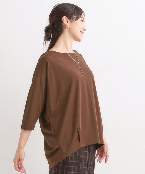 SHOO・LA・RUE（シューラルー）の「【7分袖】裾タックデザインカットソー（Tシャツ/カットソー・レディース・グリーン系/ブラック/ブラウン系・01/02/03/04）」の13枚目の写真