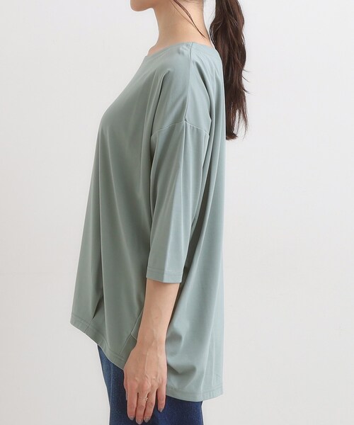 SHOO・LA・RUE（シューラルー）の「【7分袖】裾タックデザインカットソー（Tシャツ/カットソー・レディース・グリーン系/ブラック/ブラウン系・01/02/03/04）」の17枚目の写真