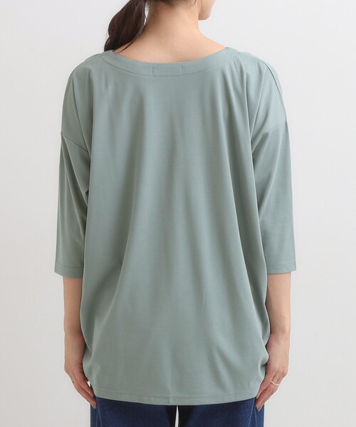 SHOO・LA・RUE（シューラルー）の「【7分袖】裾タックデザインカットソー（Tシャツ/カットソー・レディース・グリーン系/ブラック/ブラウン系・01/02/03/04）」の18枚目の写真