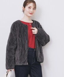 index | リバーシブル キルティングファーブルゾン【洗濯機OK】(ブルゾン)