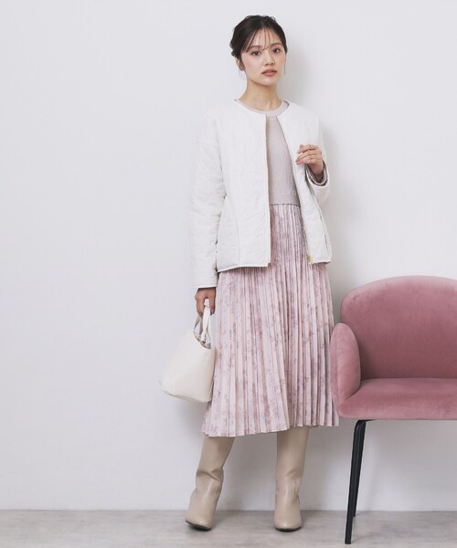 index(インデックス)の「リバーシブル キルティングファーブルゾン【洗濯機OK】(ブルゾン・レディース・アイボリー/ブラック・36/42/40/38)」の21枚目の写真