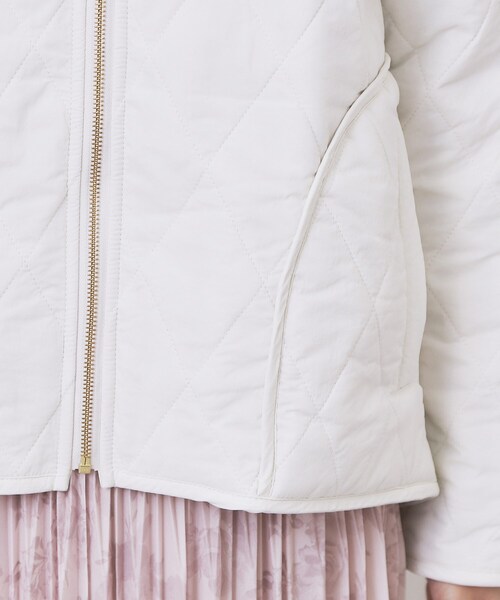 index(インデックス)の「リバーシブル キルティングファーブルゾン【洗濯機OK】(ブルゾン・レディース・アイボリー/ブラック・36/42/40/38)」の9枚目の写真