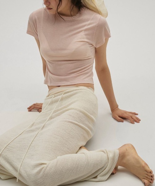 TODAYFUL(トゥデイフル)の「【TODAYFUL/トゥデイフル】Compact Smooth T-shirts/コンパクトスムースTシャツ(Tシャツ/カットソー・レディース・グレー/ベビーピンク/チョコ/キナリ・FREE)」の11枚目の写真