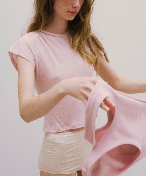 TODAYFUL(トゥデイフル)の「【TODAYFUL/トゥデイフル】Compact Smooth T-shirts/コンパクトスムースTシャツ(Tシャツ/カットソー・レディース・グレー/ベビーピンク/チョコ/キナリ・FREE)」の13枚目の写真