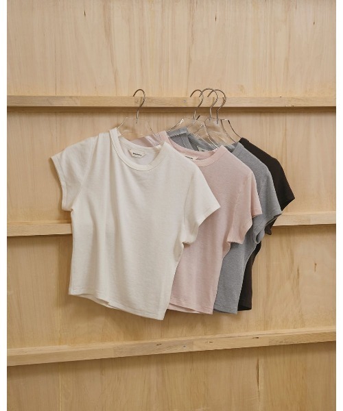 TODAYFUL(トゥデイフル)の「【TODAYFUL/トゥデイフル】Compact Smooth T-shirts/コンパクトスムースTシャツ(Tシャツ/カットソー・レディース・グレー/ベビーピンク/チョコ/キナリ・FREE)」の14枚目の写真