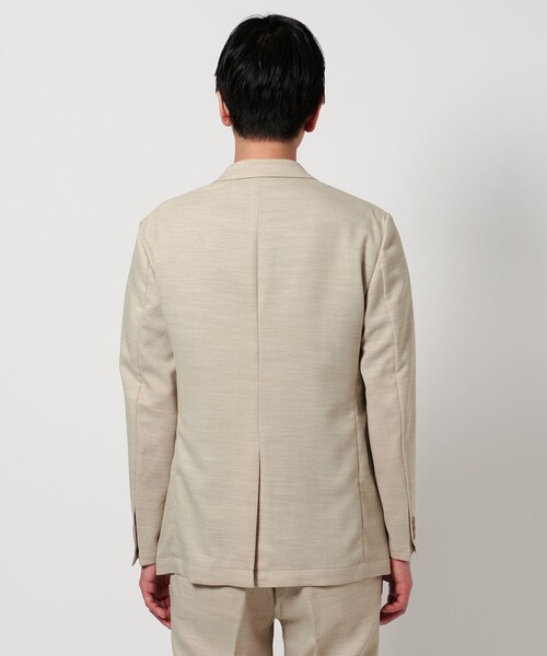 セール】リネンライク スラブツイル 2ボタンジャケット-セットアップ