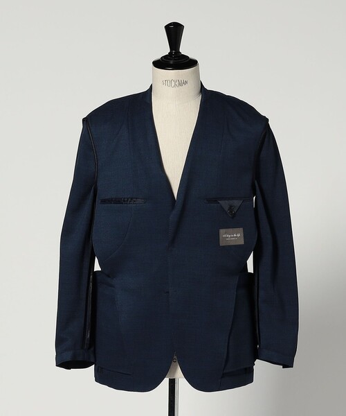 セール】リネンライク スラブツイル 2ボタンジャケット-セットアップ