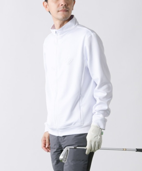 stella77golf(ステラセブンティーンセブンゴルフ)の「ストレッチゴルフスタンドJKT(ブルゾン・メンズ・ホワイト/ネイビー/ブラック・MEDIUM/LARGE/X-LARGE/XX-LARGE)」の1枚目の写真
