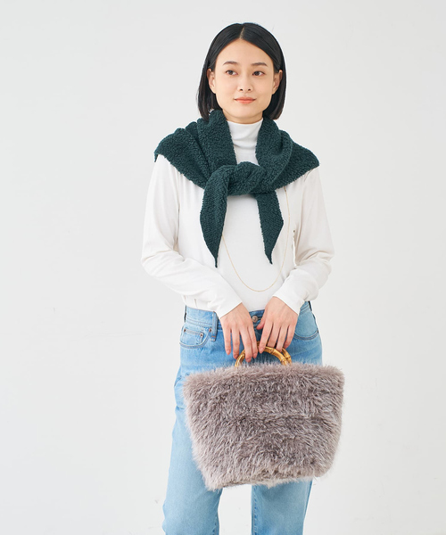 EARTH MADE(アースメイド)の「【WEB限定】【EARTH MADE】ファーバンブートートバッグ(トートバッグ・レディース・グレー/ブラック/ブラウン・フリー)」の9枚目の写真