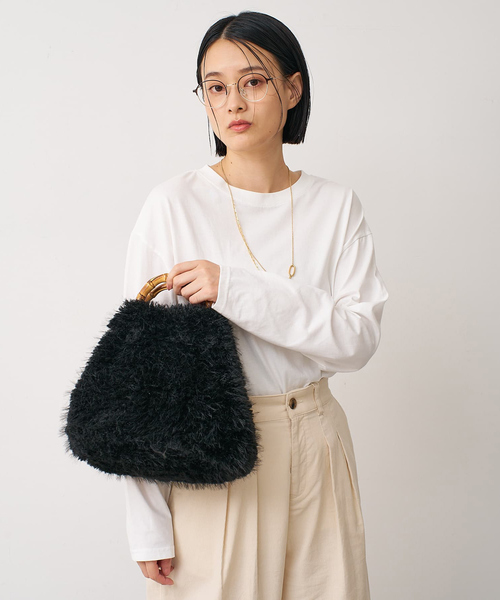 EARTH MADE(アースメイド)の「【WEB限定】【EARTH MADE】ファーバンブートートバッグ(トートバッグ・レディース・グレー/ブラック/ブラウン・フリー)」の13枚目の写真