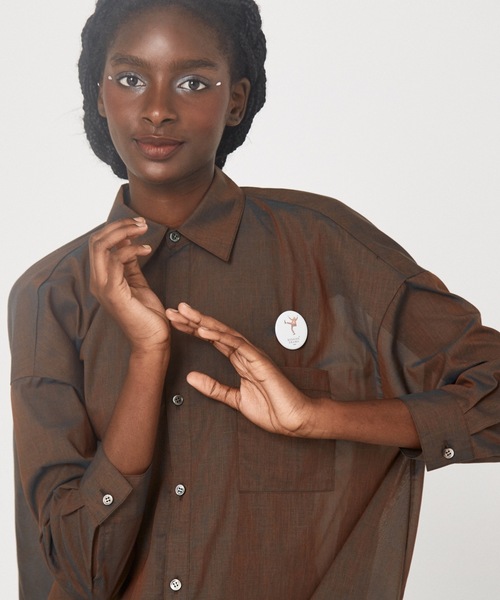 BEDSIDEDRAMA(ベットサイドドラマ)の「Mirage Maxi Shirt(シャツワンピース・レディース・ブルー/グリーン/ブラウン・1/2)」の2枚目の写真