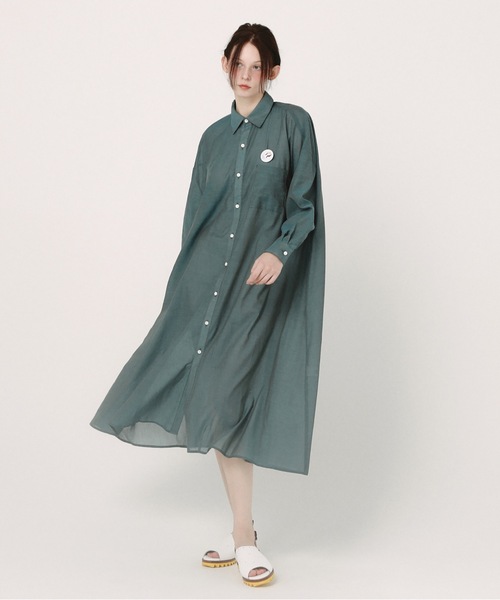 BEDSIDEDRAMA(ベットサイドドラマ)の「Mirage Maxi Shirt(シャツワンピース・レディース・ブルー/グリーン/ブラウン・1/2)」の1枚目の写真