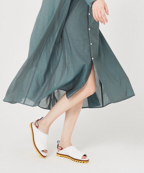 BEDSIDEDRAMA(ベットサイドドラマ)の「Mirage Maxi Shirt(シャツワンピース・レディース・ブルー/グリーン/ブラウン・1/2)」の5枚目の写真