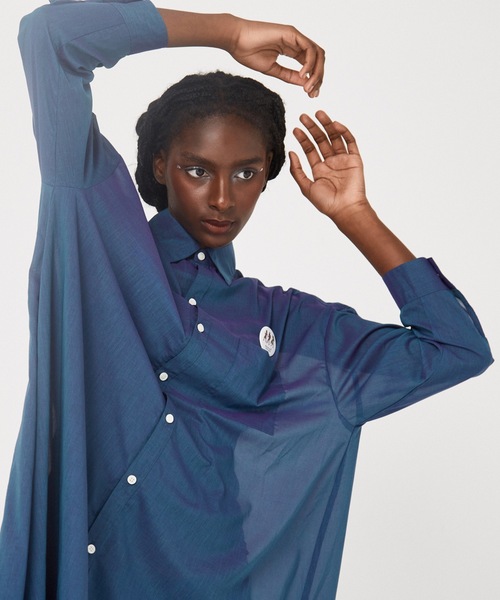 BEDSIDEDRAMA(ベットサイドドラマ)の「Mirage Maxi Shirt(シャツワンピース・レディース・ブルー/グリーン/ブラウン・1/2)」の6枚目の写真