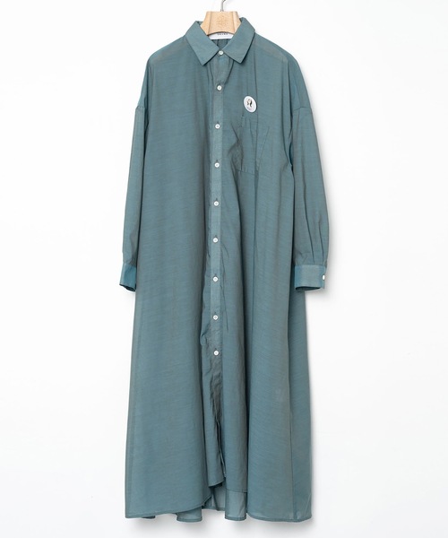 BEDSIDEDRAMA(ベットサイドドラマ)の「Mirage Maxi Shirt(シャツワンピース・レディース・ブルー/グリーン/ブラウン・1/2)」の14枚目の写真