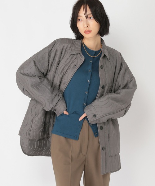 studio CLIP（スタディオクリップ）の「【daily CLIP】パターンキルトライトジャケット（ブルゾン・レディース・ブラック/グレー・FREE）」の6枚目の写真
