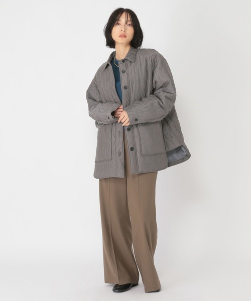 studio CLIP（スタディオクリップ）の「【daily CLIP】パターンキルトライトジャケット（ブルゾン・レディース・ブラック/グレー・FREE）」の8枚目の写真