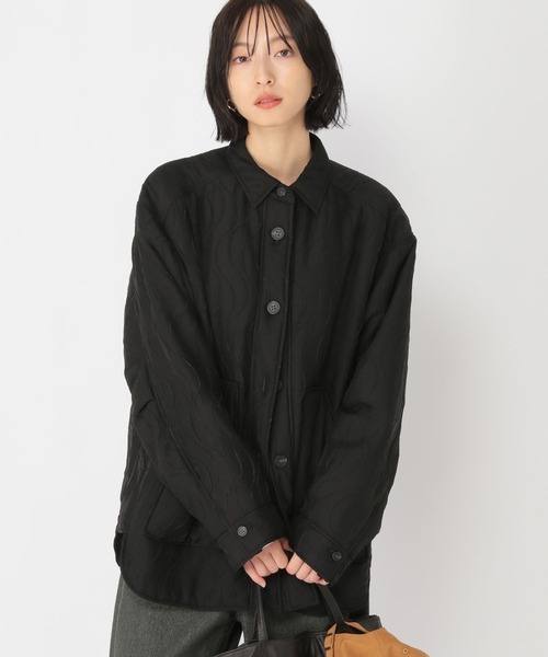 studio CLIP（スタディオクリップ）の「【daily CLIP】パターンキルトライトジャケット（ブルゾン・レディース・ブラック/グレー・FREE）」の11枚目の写真