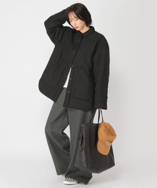 studio CLIP（スタディオクリップ）の「【daily CLIP】パターンキルトライトジャケット（ブルゾン・レディース・ブラック/グレー・FREE）」の17枚目の写真