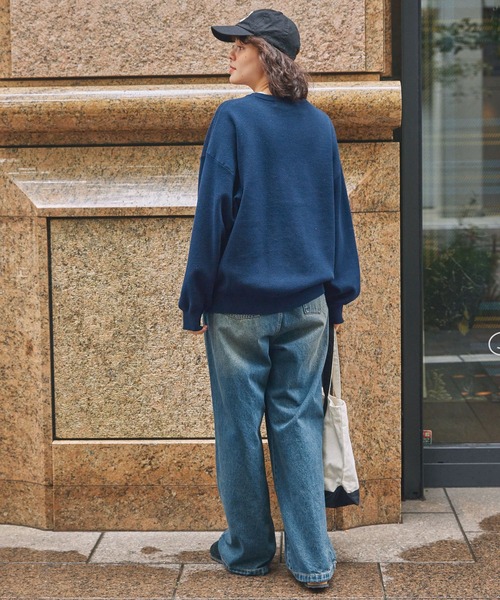 Disney（ディズニー）の「【Disney】別注 Mickey&Friends ミッキー＆フレンズ ヴィンテージライクグラフィックオーバーサイズニットプルオーバー（ニット/セーター・レディース・アイボリー/杢グレー/ネイビー系/ネイビー・FREE）」の18枚目の写真