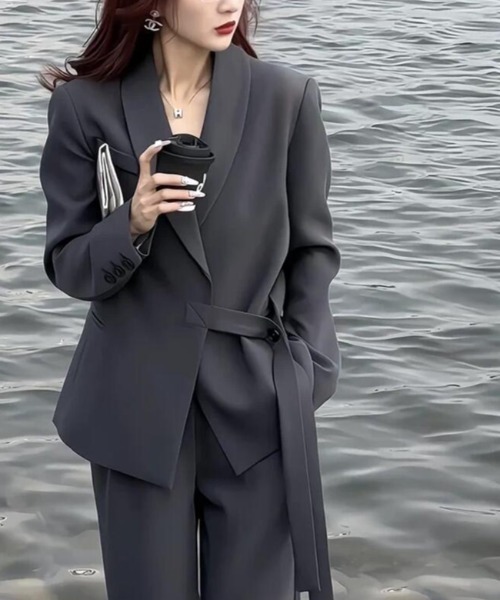 ウエストベルト付きスーツセット（セットアップ）｜semplice