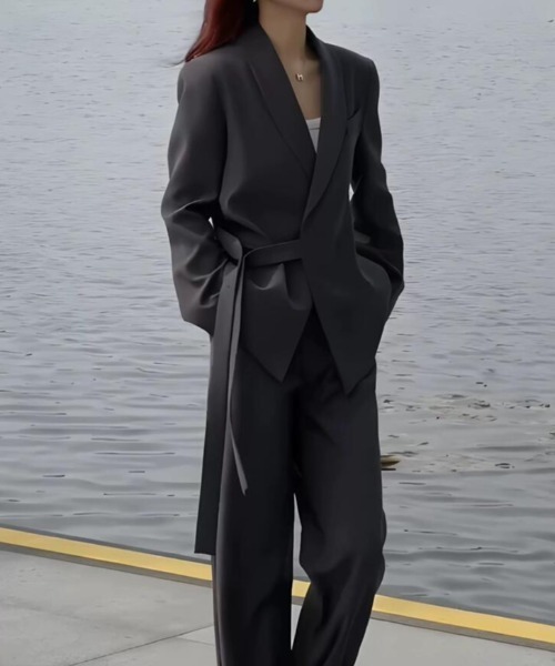 ウエストベルト付きスーツセット（セットアップ）｜semplice