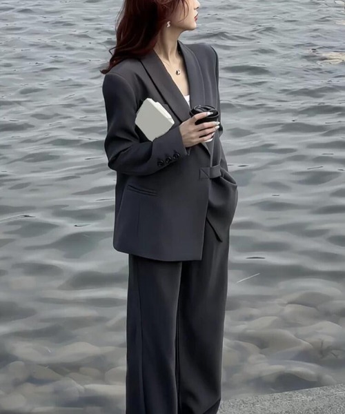 ウエストベルト付きスーツセット（セットアップ）｜semplice