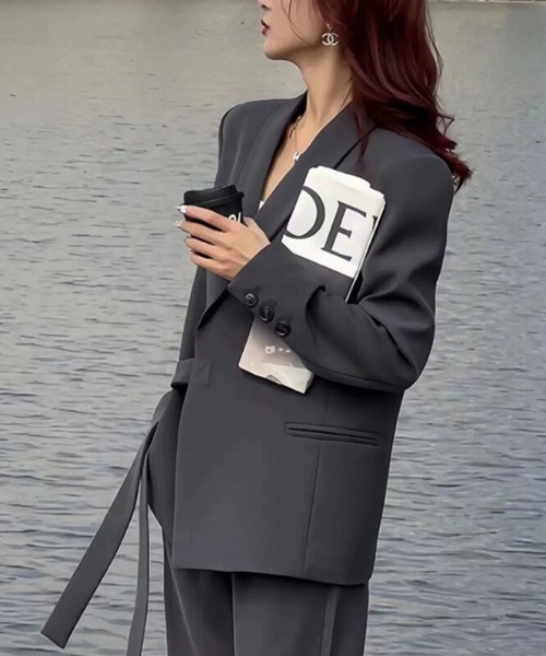 ウエストベルト付きスーツセット（セットアップ）｜semplice