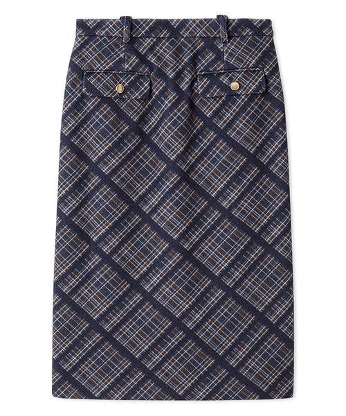 LILY BROWN(リリーブラウン)の「ウーリーチェックミディスカート(スカート・レディース・グレイッシュベージュ/ネイビー/イエロー・1/0)」の16枚目の写真