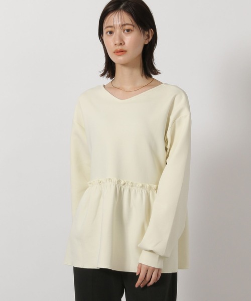 LAKOLE（ラコレ）の「2WAYフリルティアードプルオーバー / 605434（Tシャツ/カットソー・レディース・ブラック/アイボリー・FREE）」の2枚目の写真