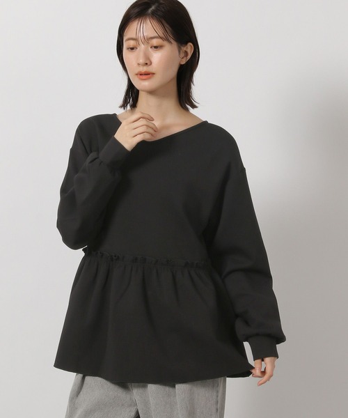 LAKOLE（ラコレ）の「2WAYフリルティアードプルオーバー / 605434（Tシャツ/カットソー・レディース・ブラック/アイボリー/ブラウン・FREE）」の5枚目の写真