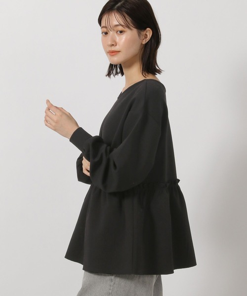 LAKOLE（ラコレ）の「2WAYフリルティアードプルオーバー / 605434（Tシャツ/カットソー・レディース・ブラック/アイボリー/ブラウン・FREE）」の6枚目の写真