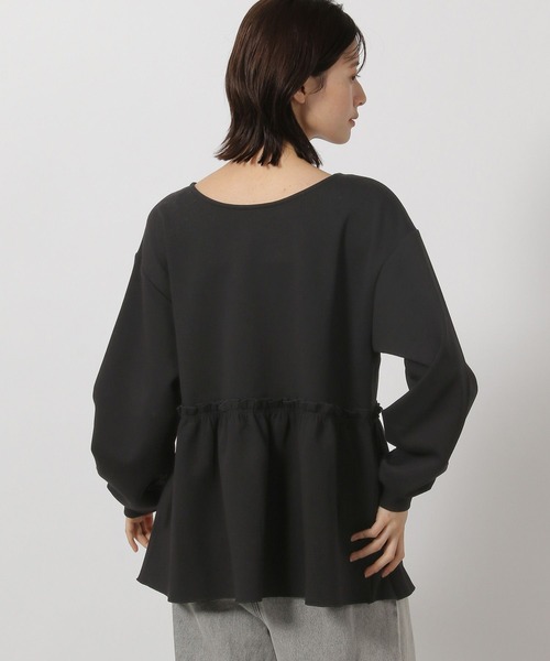 LAKOLE（ラコレ）の「2WAYフリルティアードプルオーバー / 605434（Tシャツ/カットソー・レディース・ブラック/アイボリー/ブラウン・FREE）」の7枚目の写真
