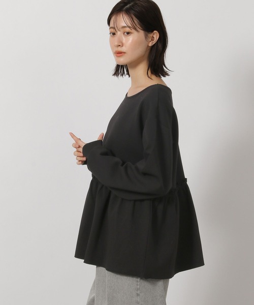 LAKOLE（ラコレ）の「2WAYフリルティアードプルオーバー / 605434（Tシャツ/カットソー・レディース・ブラック/アイボリー/ブラウン・FREE）」の8枚目の写真